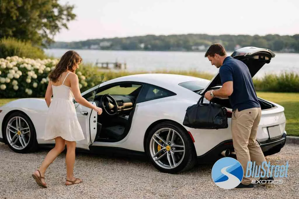 When airport delivery JFK or local delivery in the Hamptons is the cleaner move — BluStreet Hamptons Exotic Car Rentals