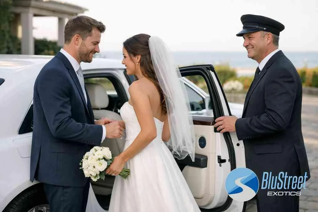 Guest shuttle alternatives for estate wedding car service and vineyard wedding transportation — BluStreet Hamptons Exoti